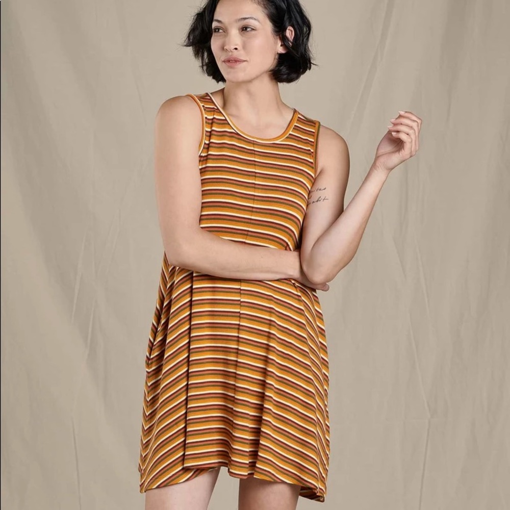 Toad&co Daisy Rim Sleeveless Dress in Poppy